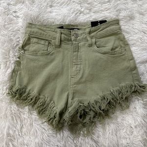 Green short shorts